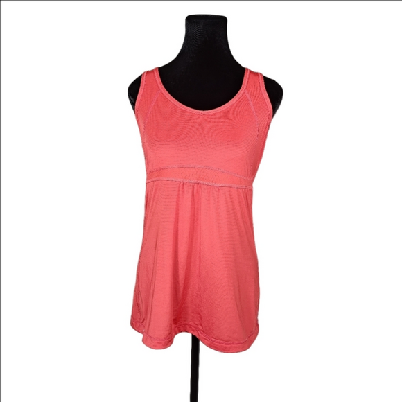 Lucy Tops - LUCY Women’s Activewear Tank in Coral Size Small Racerback Drawstring Medium